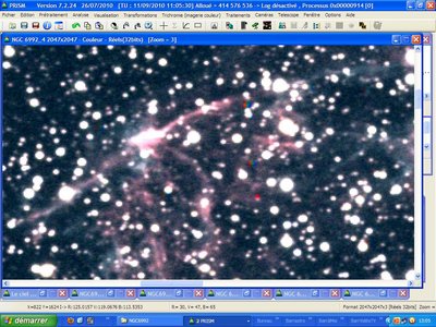 Résultat sur un LRVB : les étoiles sont rondes mais il y a encore des pixels colorés non superposés.