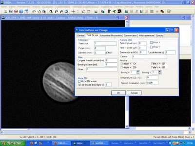 copie d'écran : pas d'infos focale, pixels, cumul poses ?