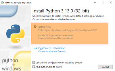 installation Python