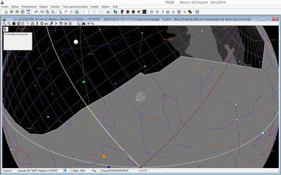 Mon horizon local à l'ouest.