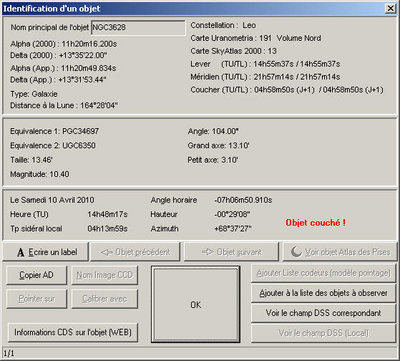 Fenêtre d'identification